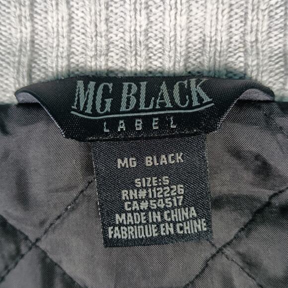 MG Black Label Sweater Jacket Men Size Small Gray Quilted Knit Button Zip - Picture 3 of 9